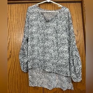 NWOT small cow print blouse